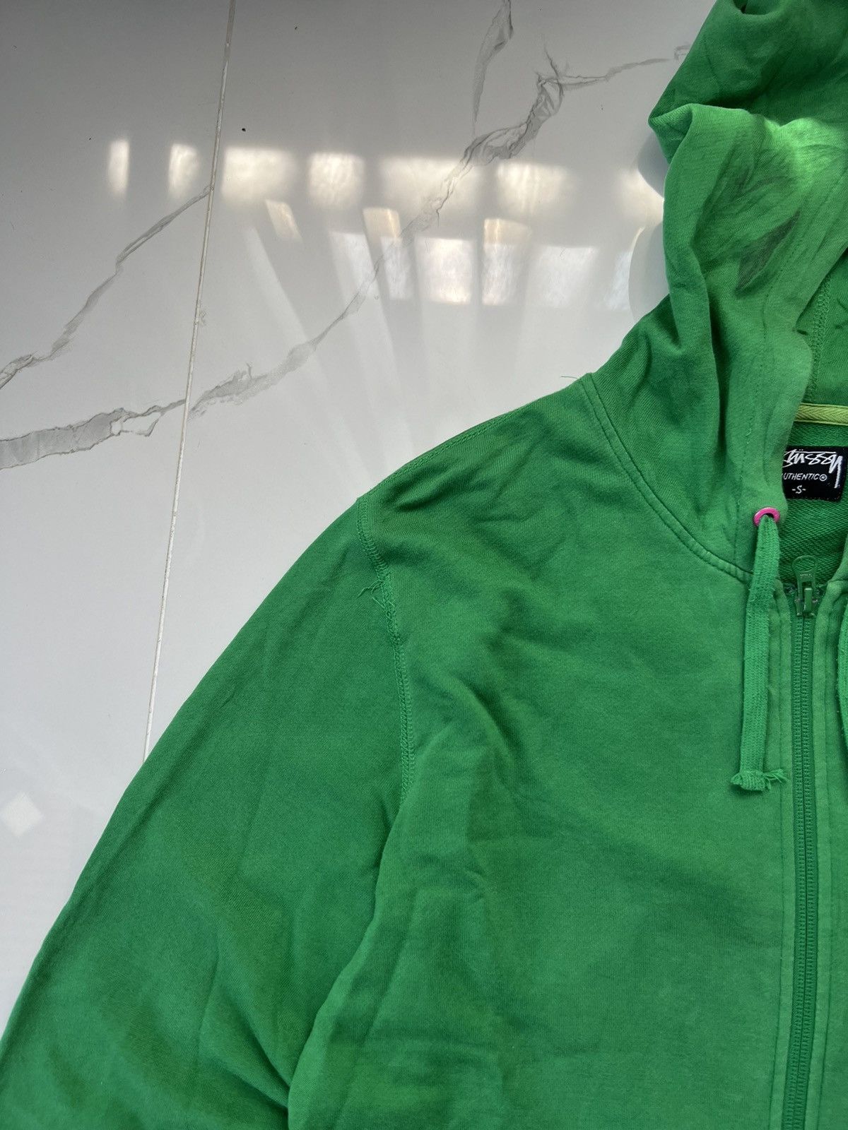 Stussy × Vintage 00’s STUSSY AUTHENTIC ZIP HOODIE Y2K SMALL LOGO RARE Size US S / EU 44-46 / 1 - 10 Thumbnail