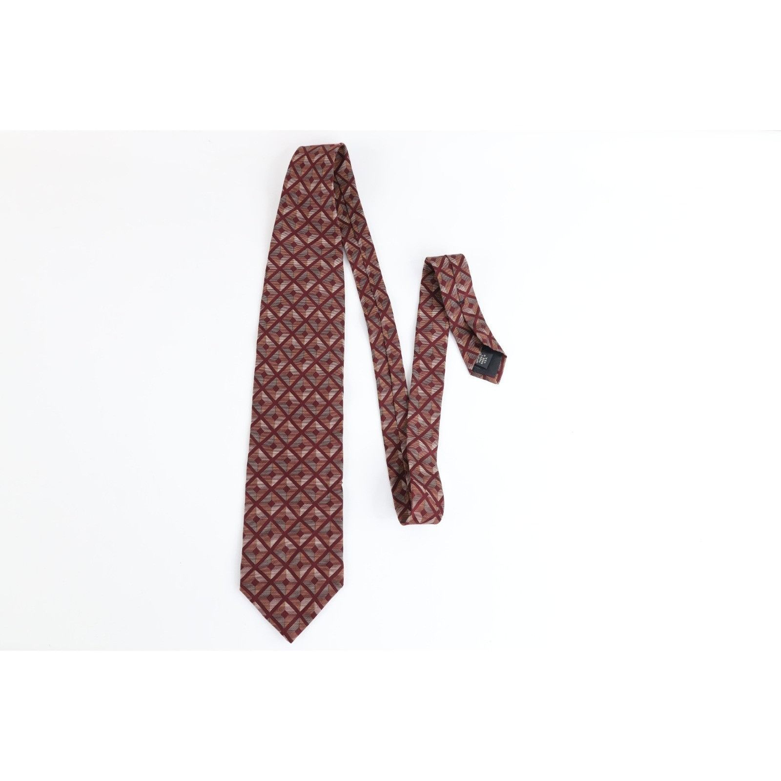 Vintage Vintage 90s Streetwear Geometric Diamond Box Neck Tie Size ONE SIZE - 3 Thumbnail