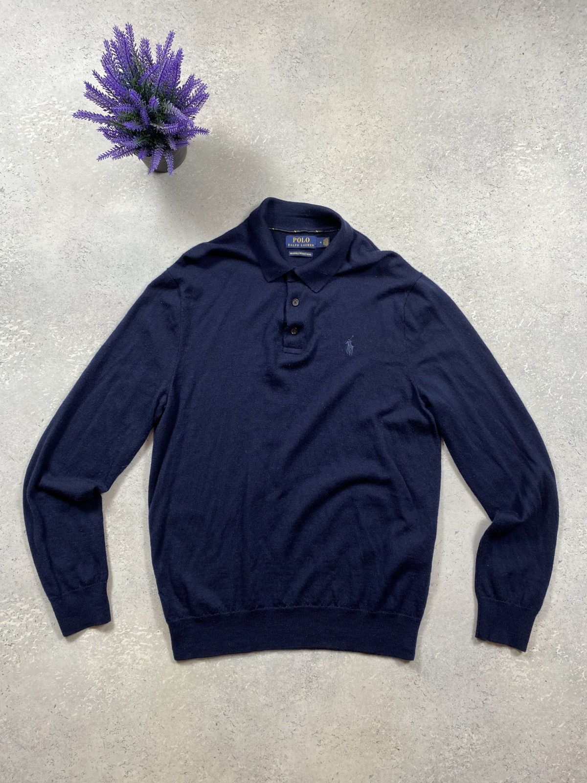 Polo Ralph Lauren Blue Polo Ralph Lauren Mens Sweater Size Medium Size US M / EU 48-50 / 2 - 2 Thumbnail
