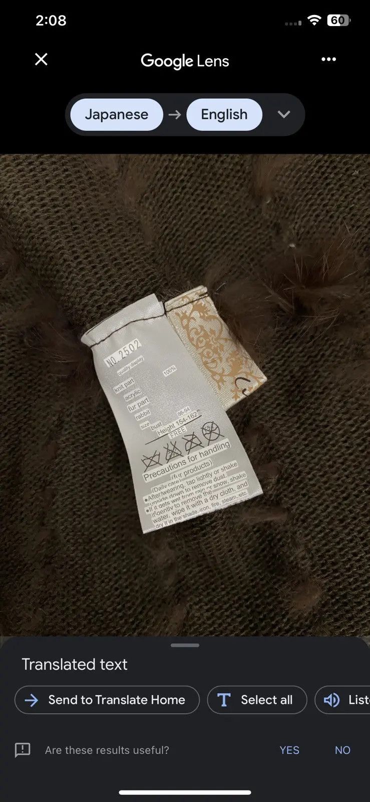 Japanese Brand Japanese Brand Real Rabbit Mink Fur Fleece Capes Size US M / EU 48-50 / 2 - 5 Thumbnail