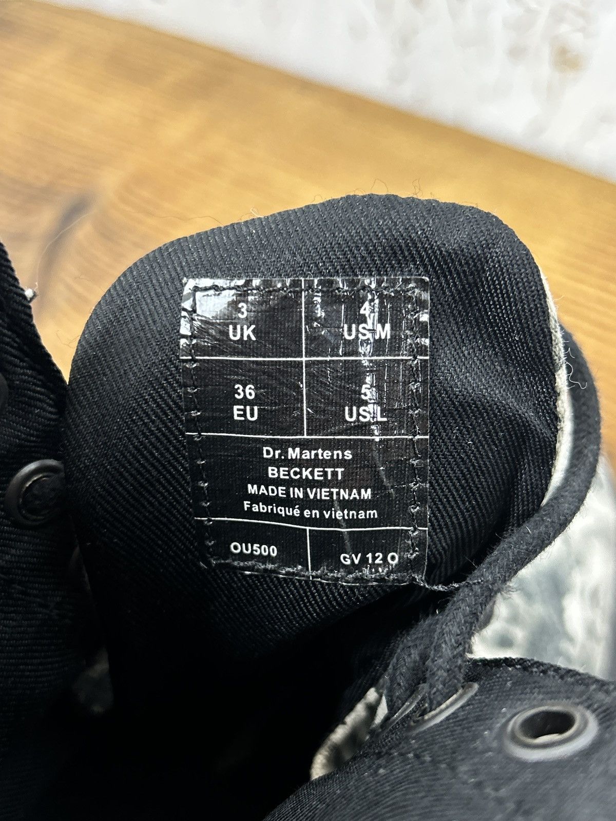 Dr. Martens Dr Martens 1460 Beckett Canvas Black Grey Roses Boots US 4 Size US 4 / IT 34 - 18 Thumbnail
