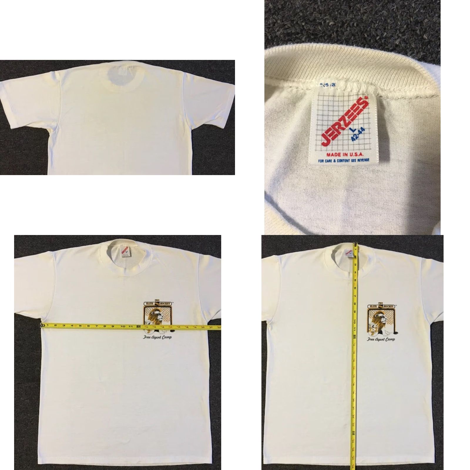 Vintage Vtg 80s Pro Elite Hockey Free Agent Camp Faded Shirt M USA Lion NHL Grunge 90s Size US M / EU 48-50 / 2 - 9 Thumbnail