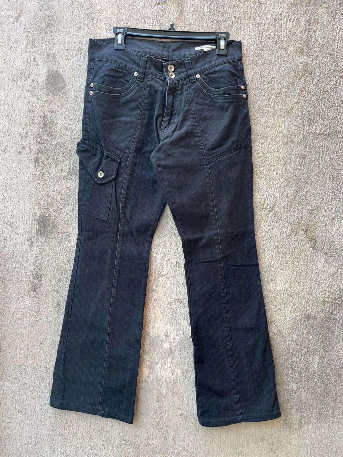 Japanese Brand Semanticdesign black washed Flare Pant ifsixwasnine Size US 32 / EU 48 - 1 Thumbnail