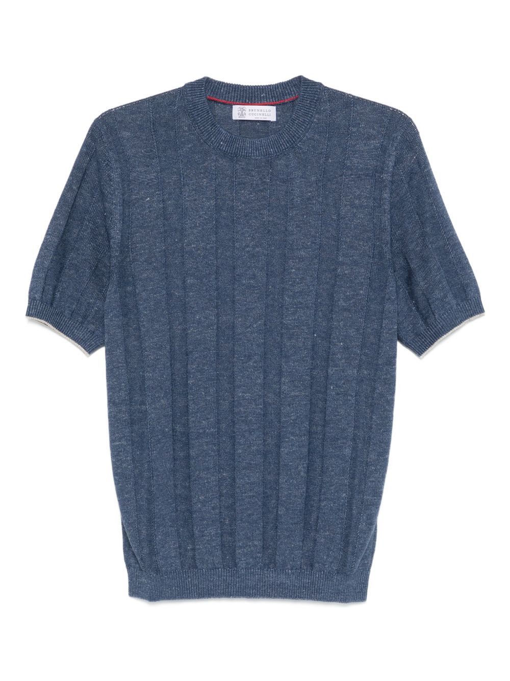 Brunello Cucinelli LINEN BLEND SWEATER Size US XL / EU 56 / 4 - 1 Thumbnail