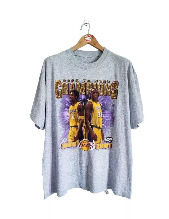 Vintage Los Angeles Lakers back to back finals 2001 Kobe Bryant popular shirt size L VTG