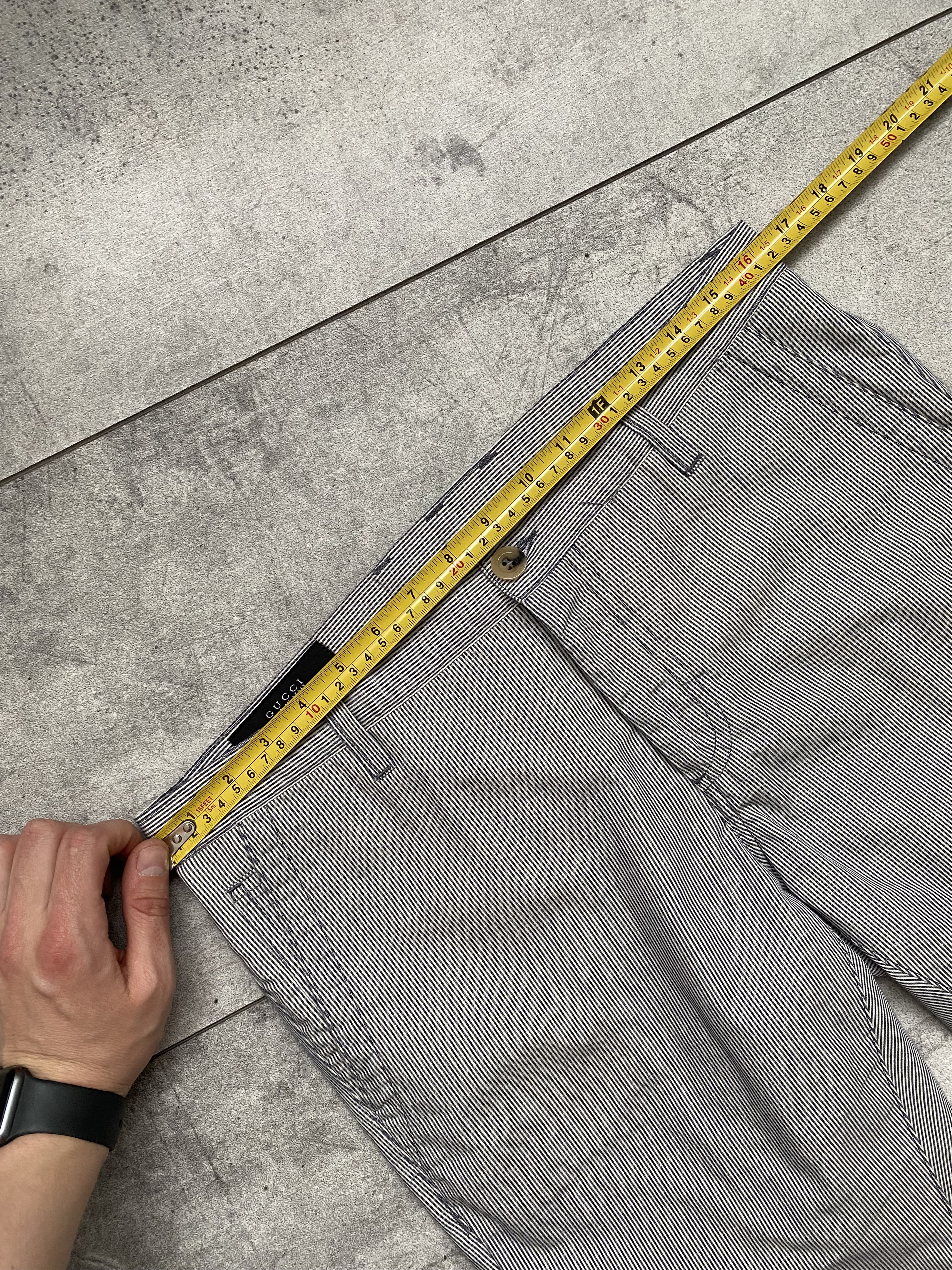 Gucci GUCCI Stripe New Short Cotton Luxury Chino Size US 30 / EU 46 - 13 Thumbnail