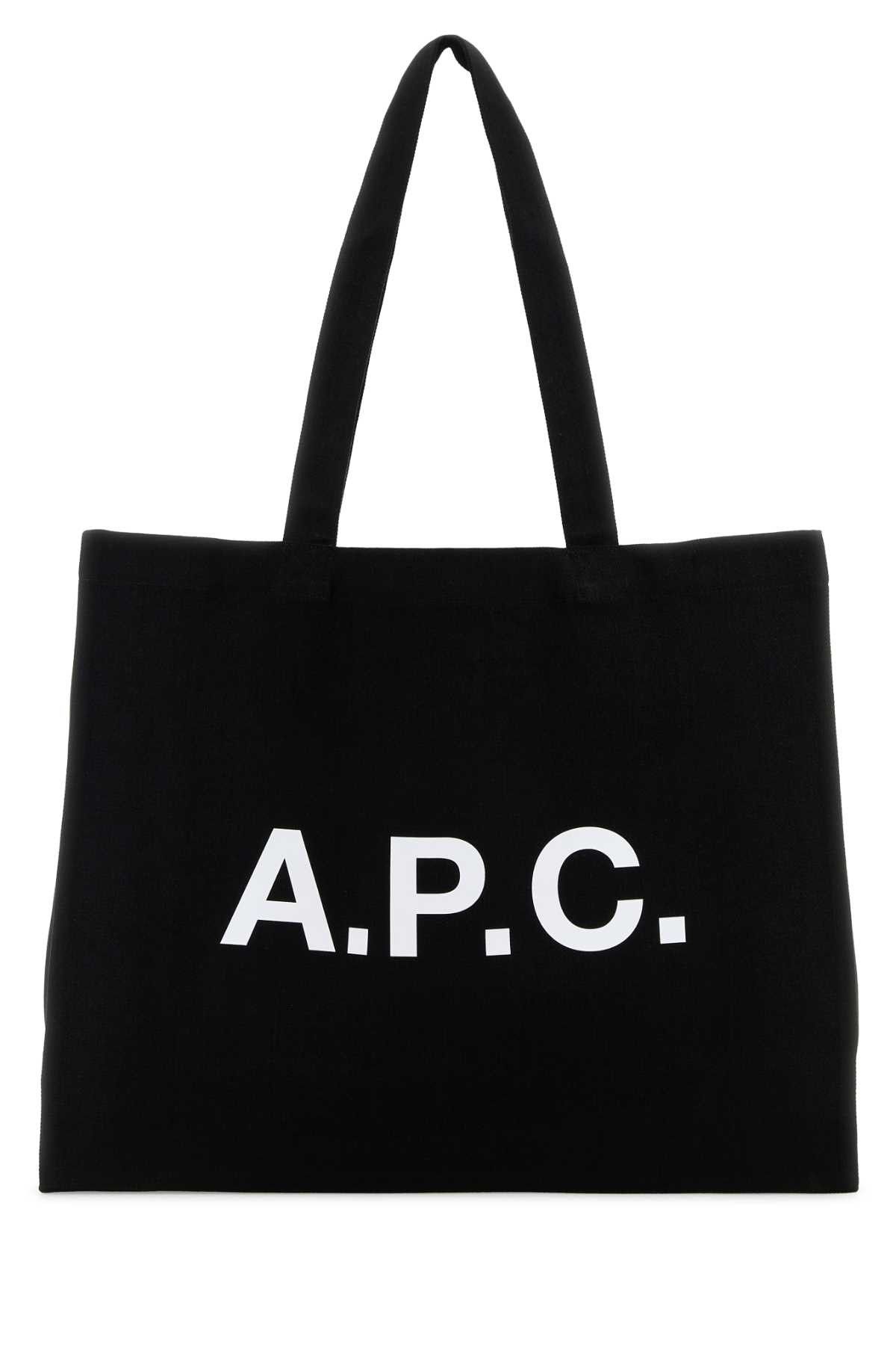 A.P.C. Black Canvas Diane Shopping Bag Size ONE SIZE - 1 Thumbnail
