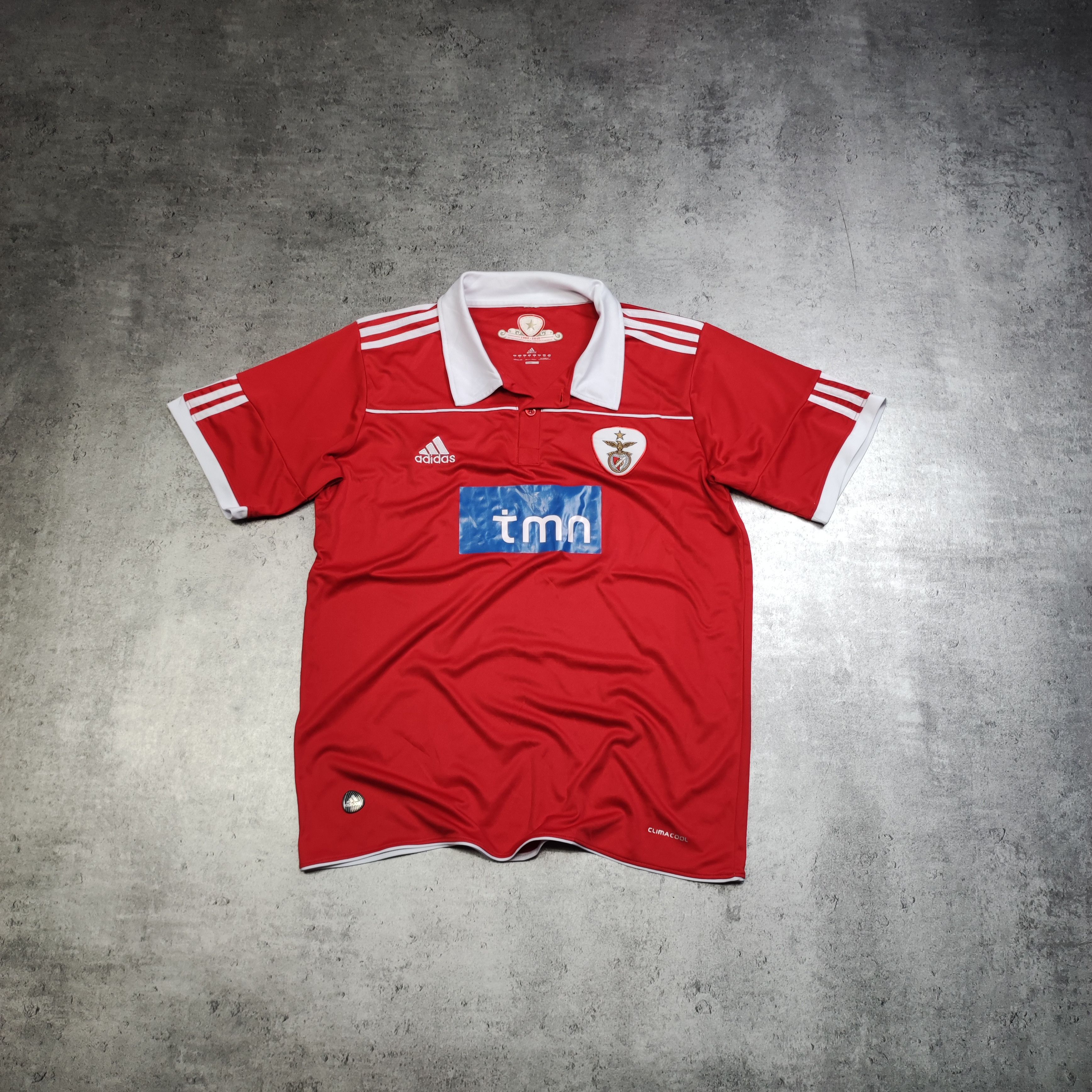 Vintage RARE Adiads Vintage Football Lisboa Benfica Home Jersey Size US L / EU 52-54 / 3 - 1 Thumbnail