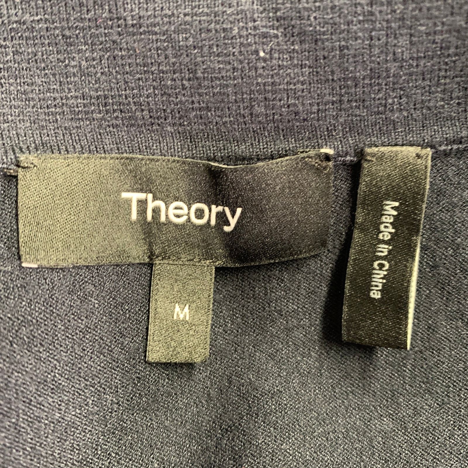 Theory THEORY Size M Goris Navy Viscose Blend Polo Pullover Size US M / EU 48-50 / 2 - 4 Thumbnail