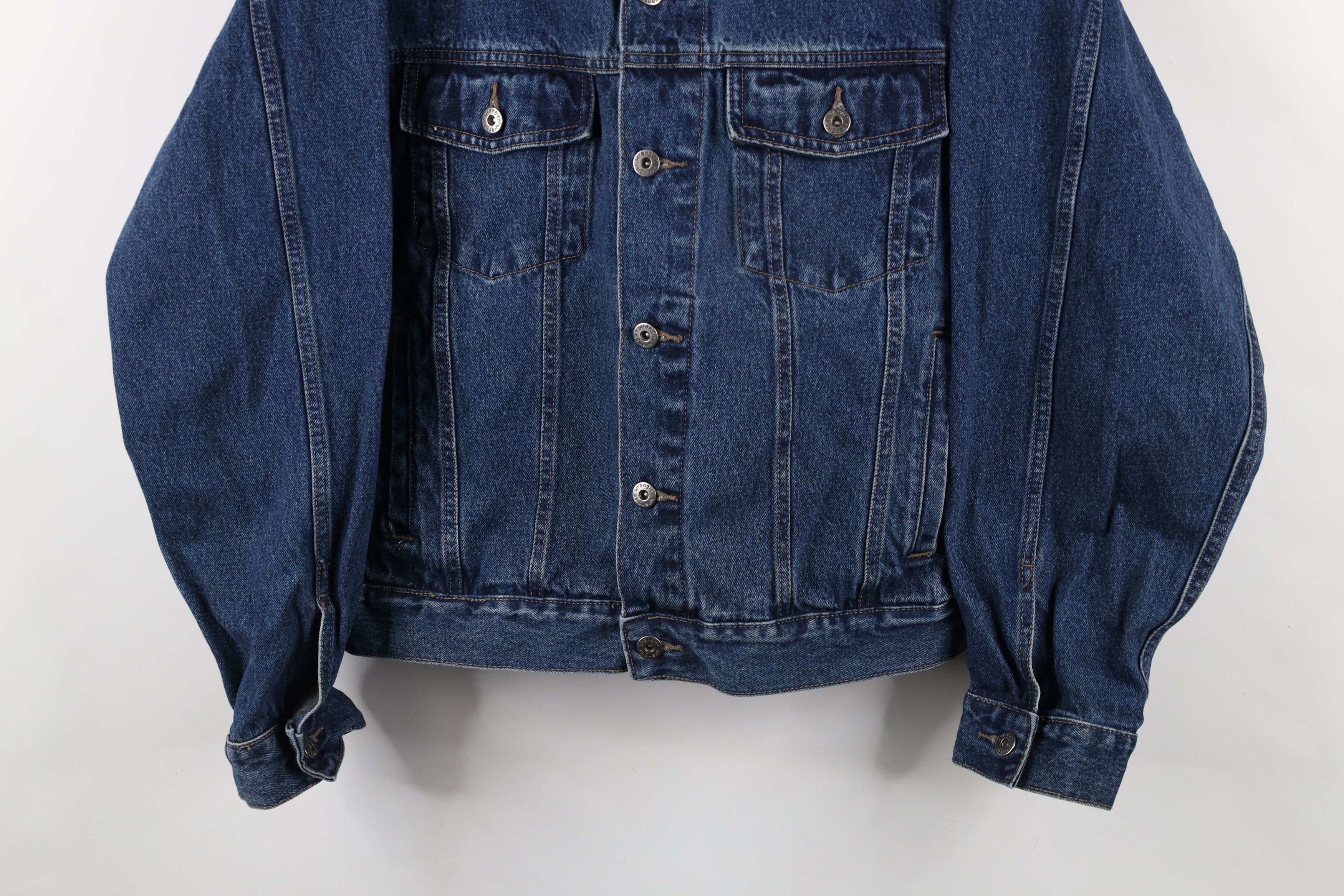 Vintage × Wrangler Vintage 90s Wrangler Denim Jean Trucker Jacket Blue Cotton Size US XL / EU 56 / 4 - 3 Thumbnail