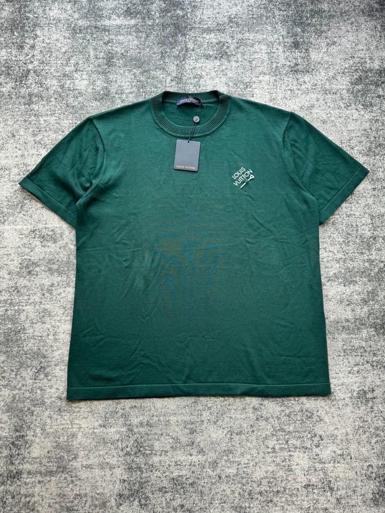 Louis Vuitton Louis Vuitton size 4l Black-green pin knit short sleeve Size US M / EU 48-50 / 2 - 1 Thumbnail