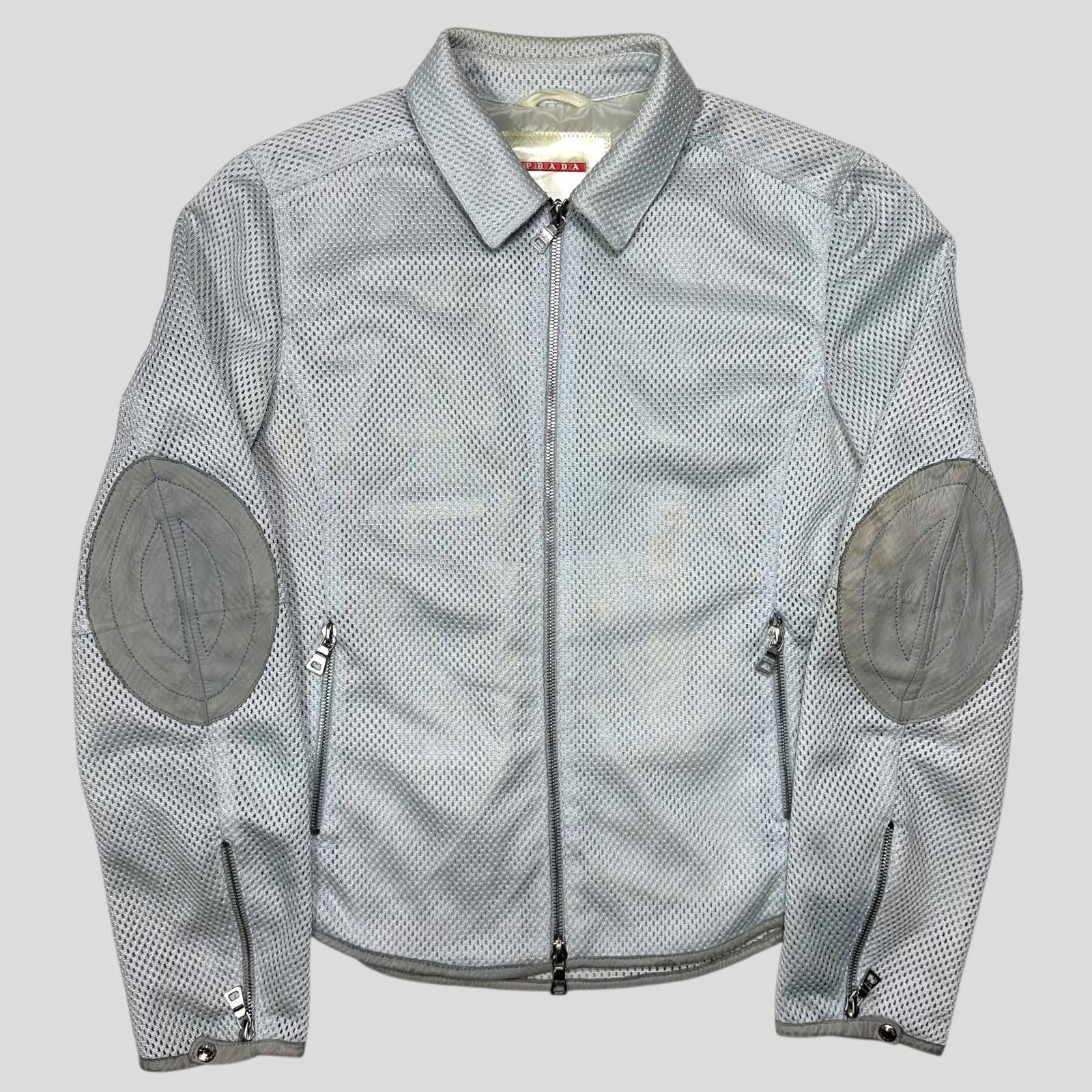 Prada Prada Sport SS00 Technical Mesh + Leather Moto Jacket - IT44 Size M / US 6-8 / IT 42-44 - 5 Thumbnail