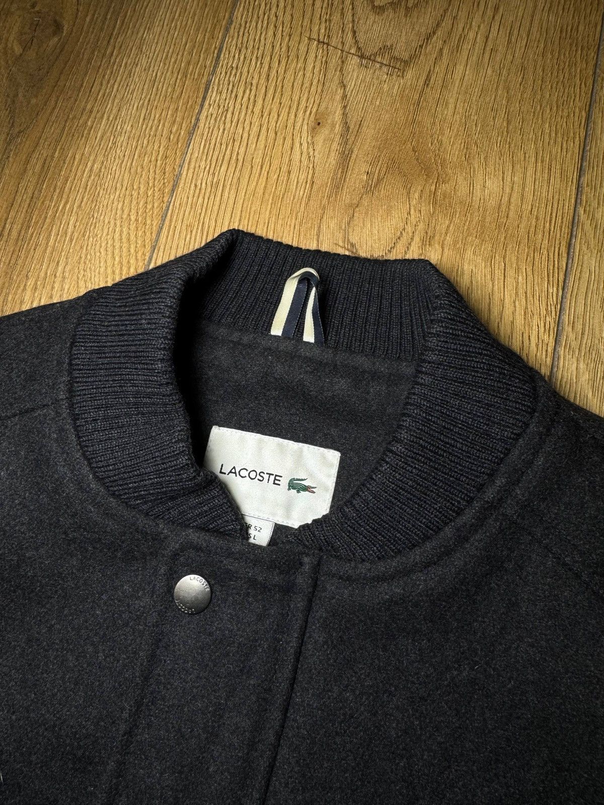 Lacoste Men`s Lacoste Rare Wool Winter Bomber Jacket Size L Size US L / EU 52-54 / 3 - 14 Thumbnail