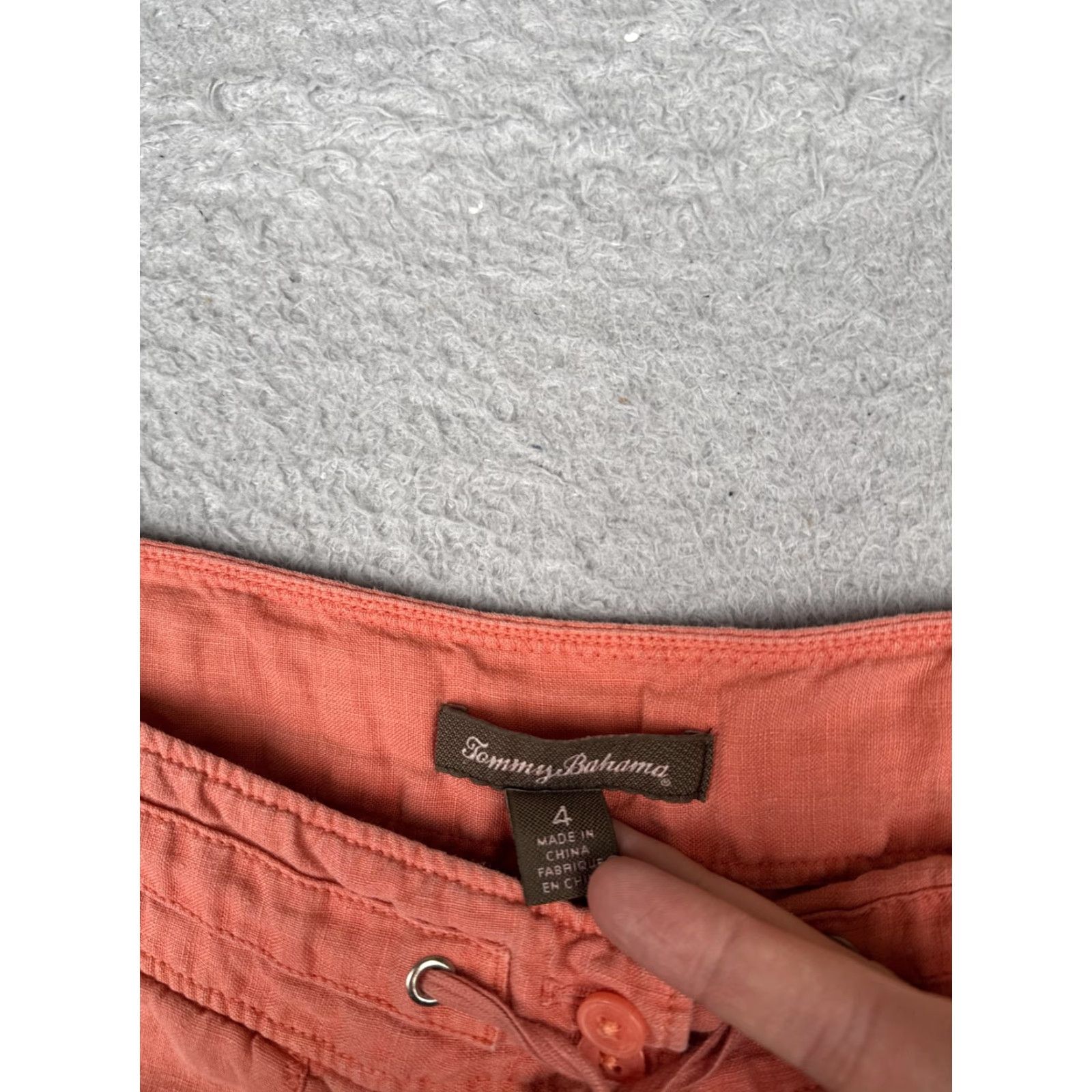 Tommy Bahama Tommy Bahama Shorts Women 4 Coral Drawstring Waist Casual Linen Blend Beach Size 27" / US 4 / IT 40 - 7 Thumbnail
