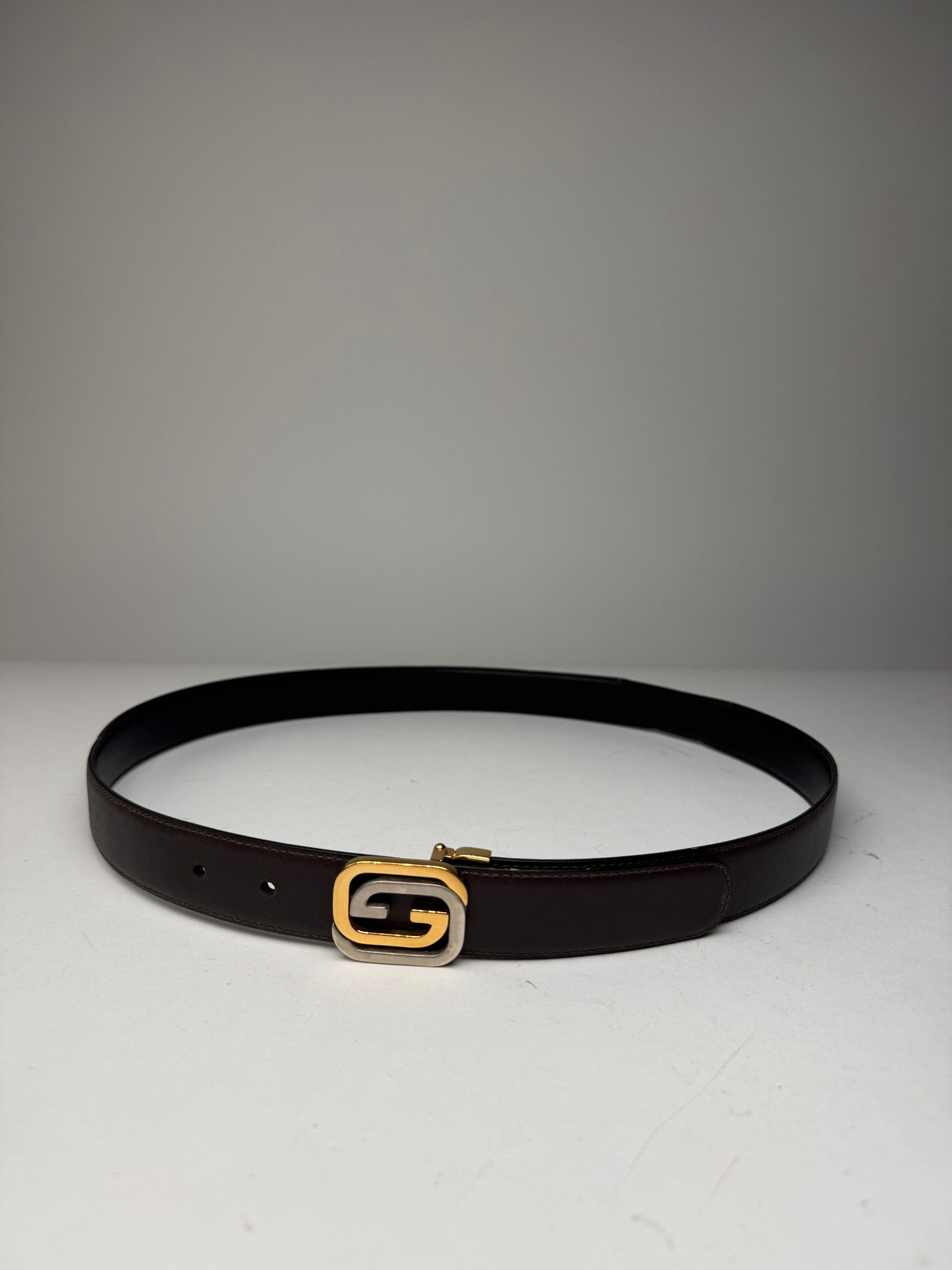 Gucci Vintage Leather Belt Brown Size ONE SIZE - 1 Thumbnail