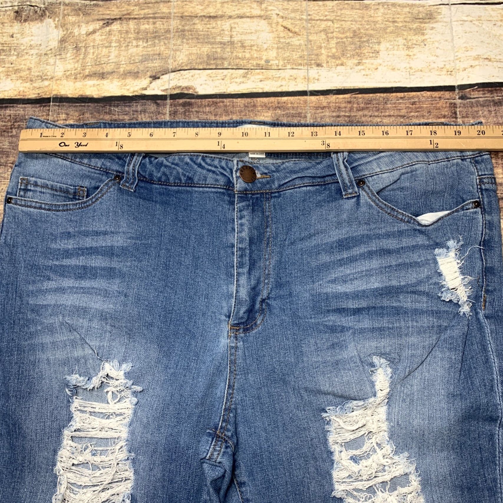 Forever 21 FOREVER 21 Plus Size Jeans Womens 20 Skinny Ankle Distressed High Waist Stretch Jeans Size 42" / US 20 - 6 Thumbnail