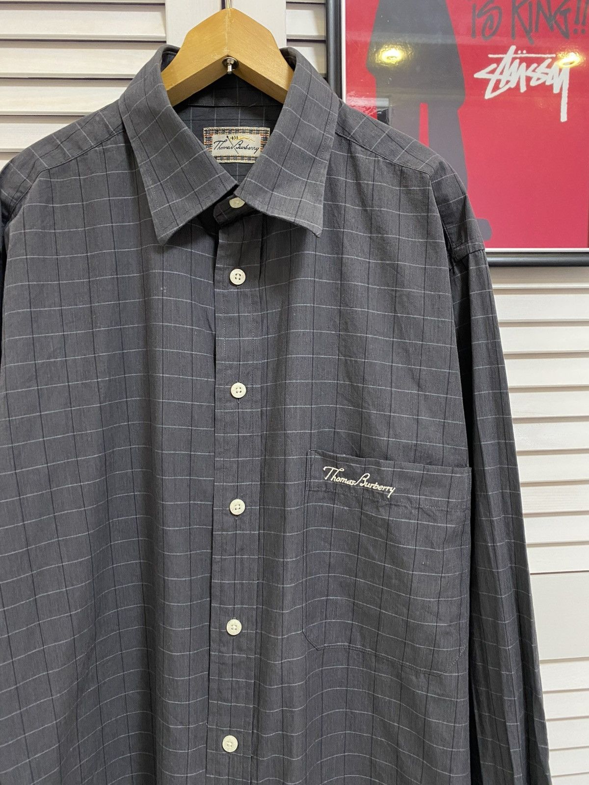 Burberry Vintage Thomas Burberry Shirt Mens Check Button Down Top 90s Size US M / EU 48-50 / 2 - 2 Thumbnail