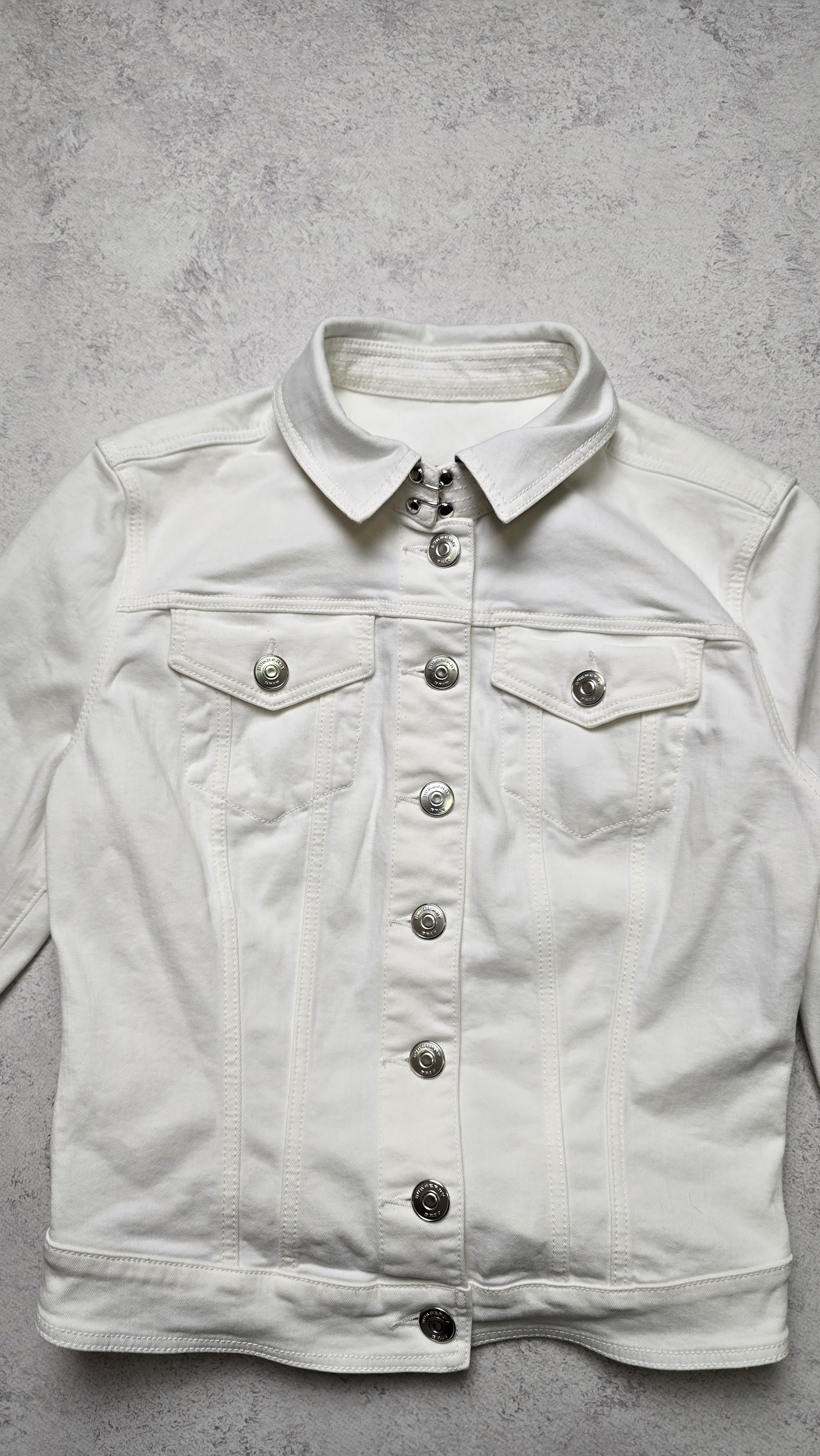 Burberry Burberry Brit White Cropped Denim Jacket Designer Luxury Size S / US 4 / IT 40 - 10 Thumbnail