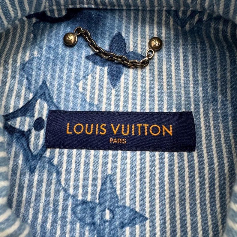 Louis Vuitton Louis Vuitton Ink Tri-flower Denim Jacket Size US M / EU 48-50 / 2 - 2 Thumbnail
