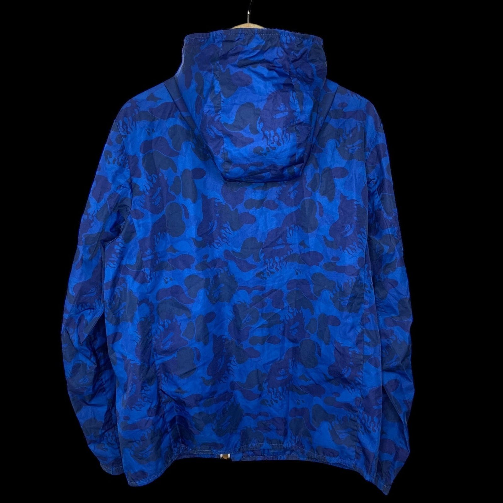 Bape OG Fire Camo Windbreaker (Blue) Size US L / EU 52-54 / 3 - 2 Thumbnail