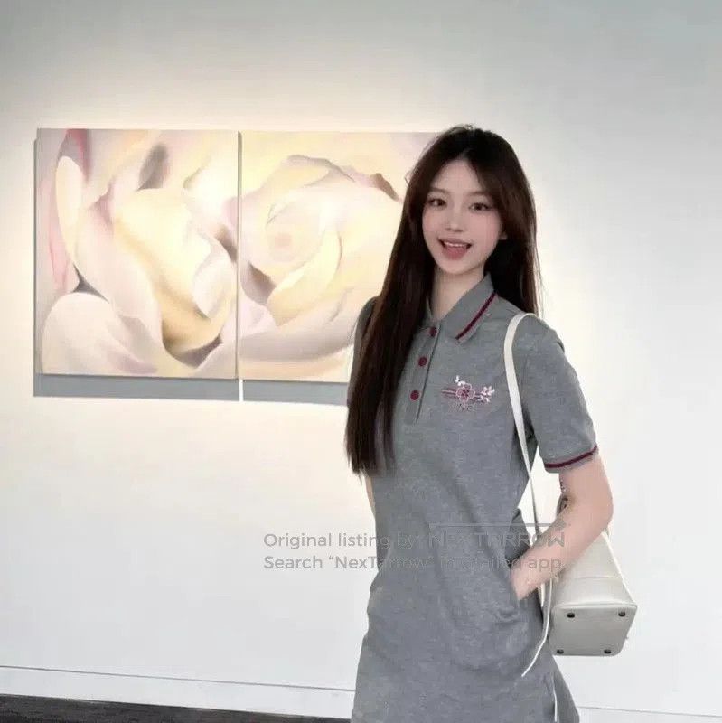 Thom Browne Thom Browne Gray Cotton Blend Short Dress . Size M / US 6-8 / IT 42-44 - 7 Thumbnail