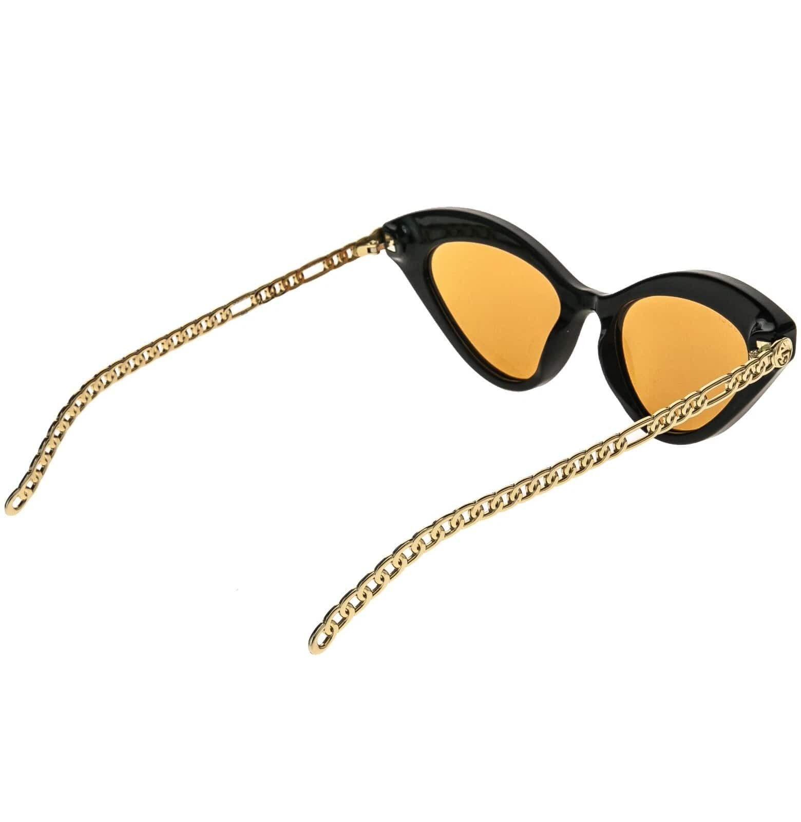 Gucci GUCCI GG0978S CHAIN 0978 Gold Black Orange Heart 002 Size ONE SIZE - 7 Thumbnail