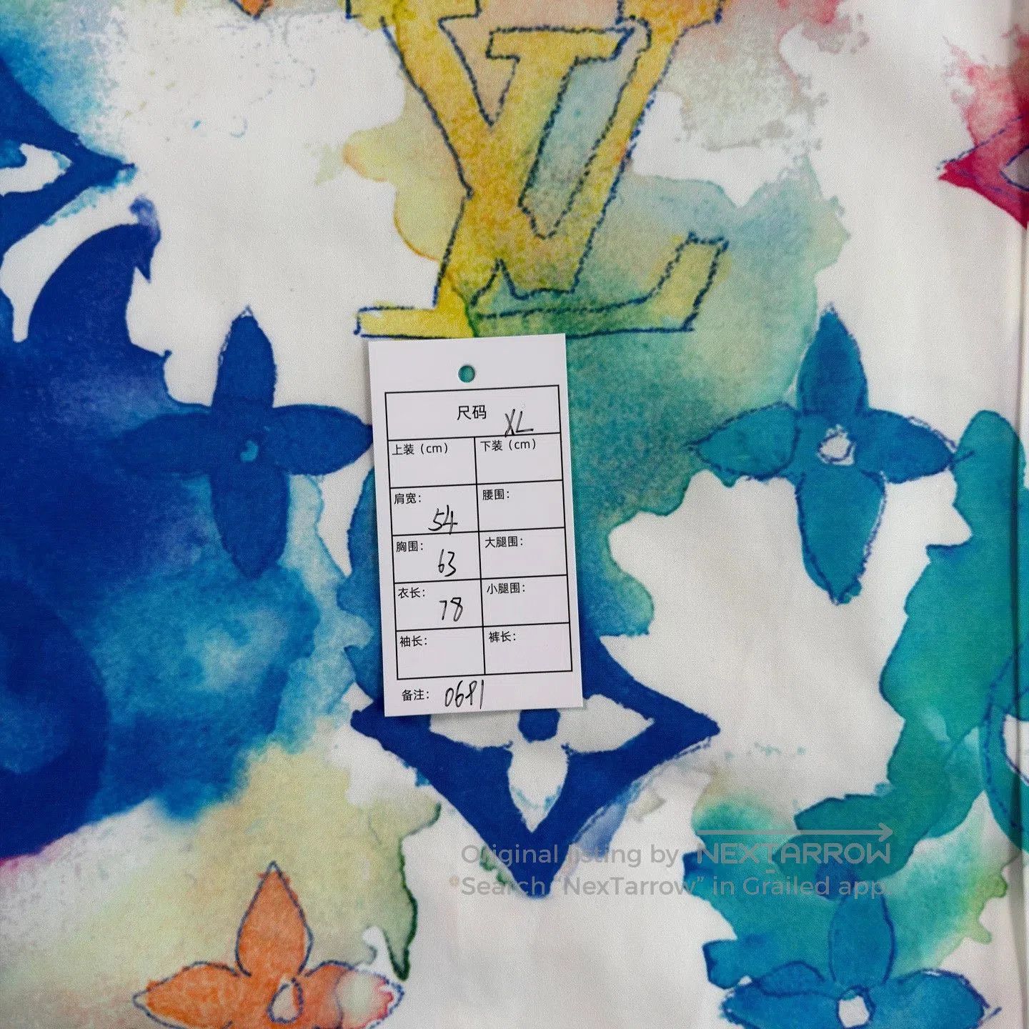Louis Vuitton LV Watercolor Print Short Sleeve Shirt. Size US XL / EU 56 / 4 - 5 Thumbnail