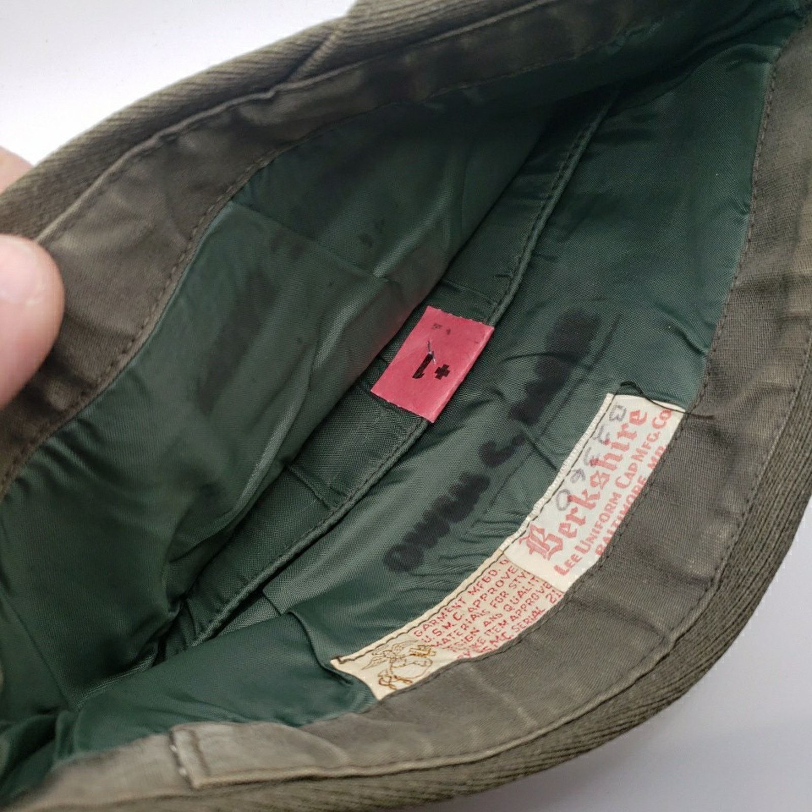 Other Berkshire Garrison Green Wool Cap USMC - Small - 10" - 52 cm Size ONE SIZE - 5 Thumbnail