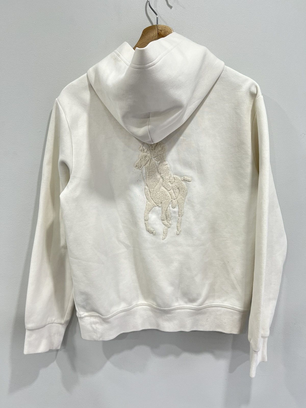 Ralph Lauren Vintage Y2K Ralph Lauren Hoodie sweater felt cream Size US S / EU 44-46 / 1 - 3 Thumbnail