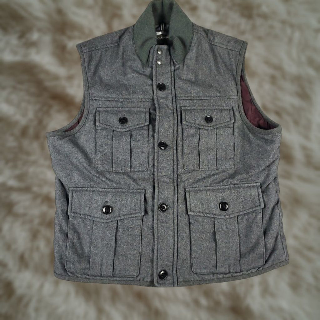 Banana Republic Banana Republic Vest Mens Size XL Gray 4 Pocket Full Zip Pockets Size US XL / EU 56 / 4 - 1 Thumbnail