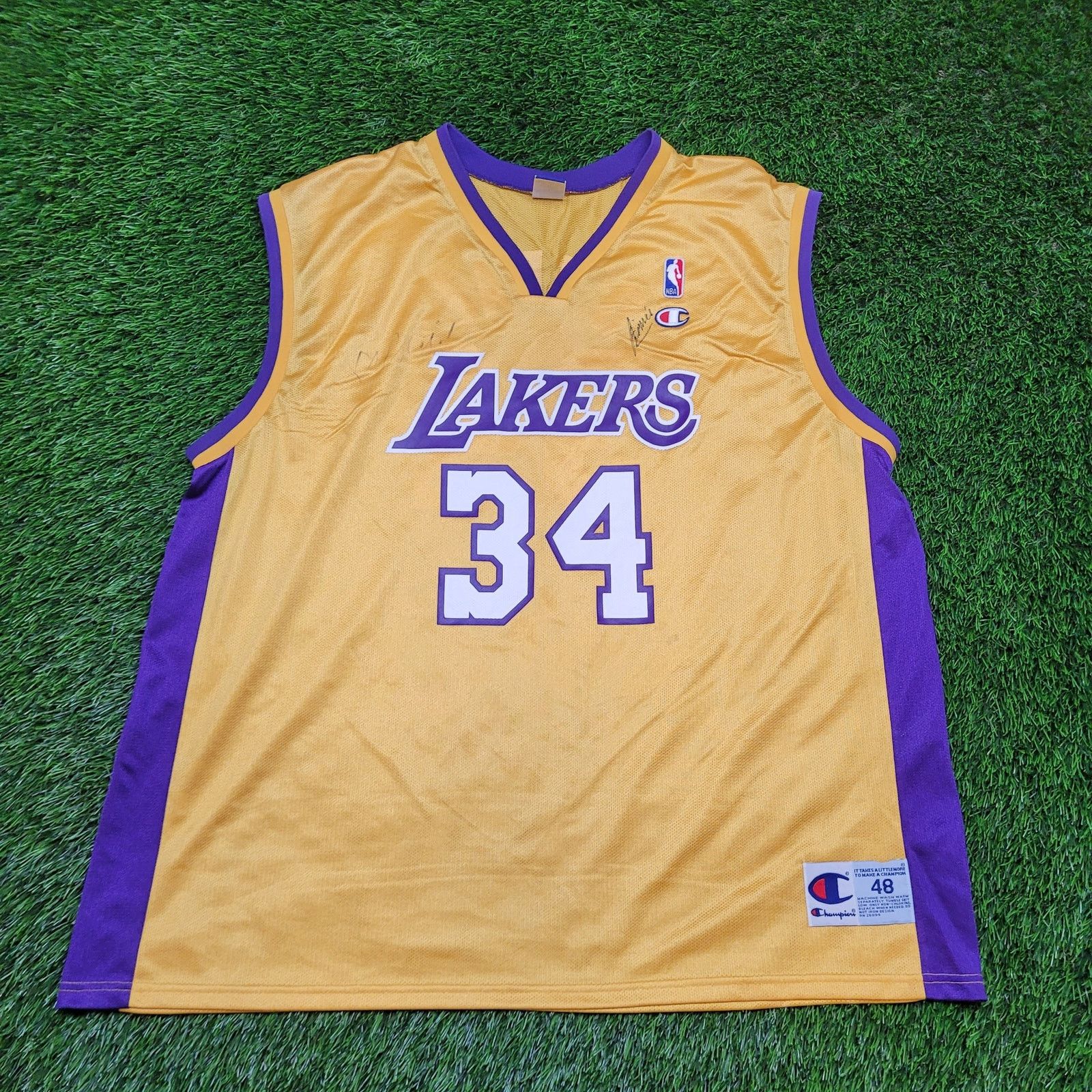 Champion VTG 90s Champion Shaquille O'Neal Lakers Jersey Mens XL 48 Size US XL / EU 56 / 4 - 1 Thumbnail
