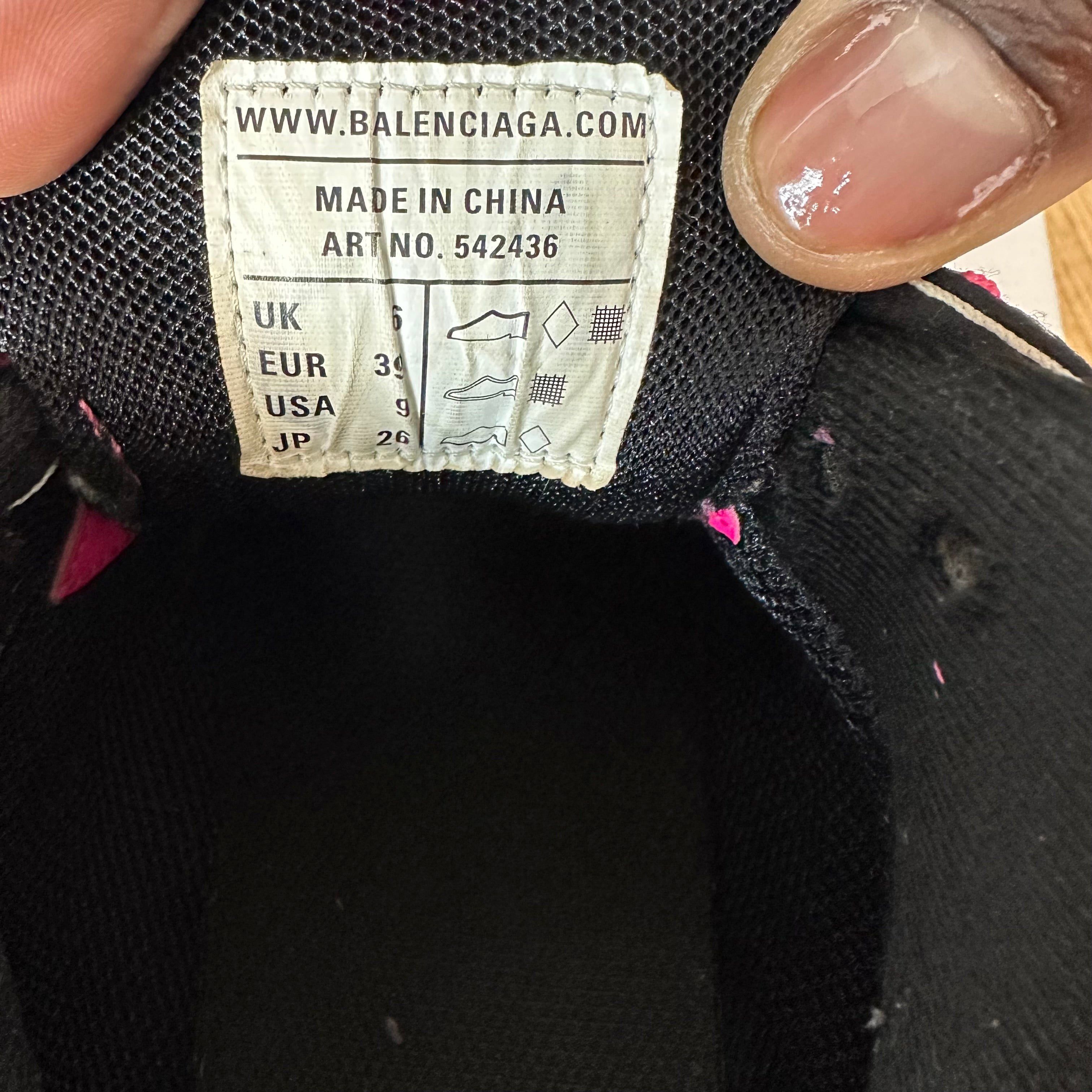 Balenciaga Balenciaga Track Runner Pink Black White Sneaker Sz 6.5 (39) Size US 6.5 / EU 39-40 - 7 Thumbnail