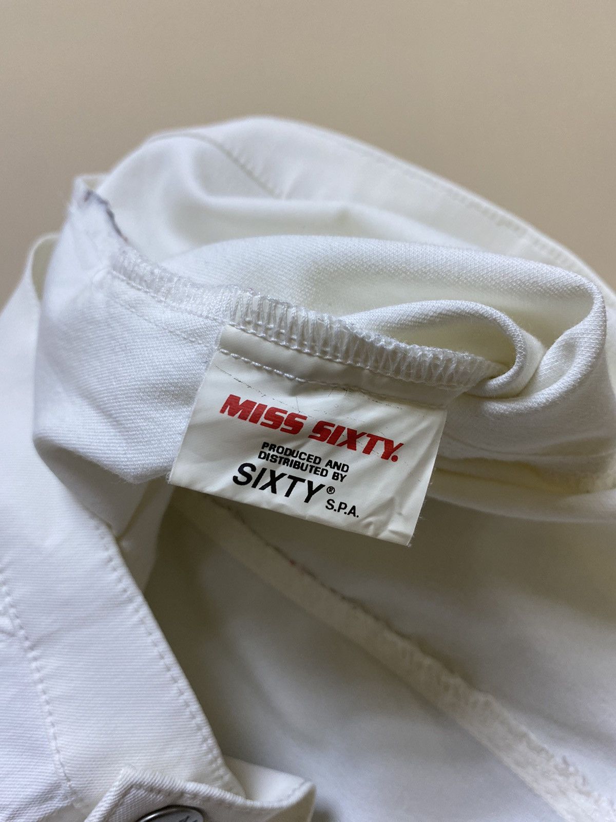 Miss Sixty Miss Sixty Womens White Denim Jacket Size M Size M / US 6-8 / IT 42-44 - 10 Thumbnail