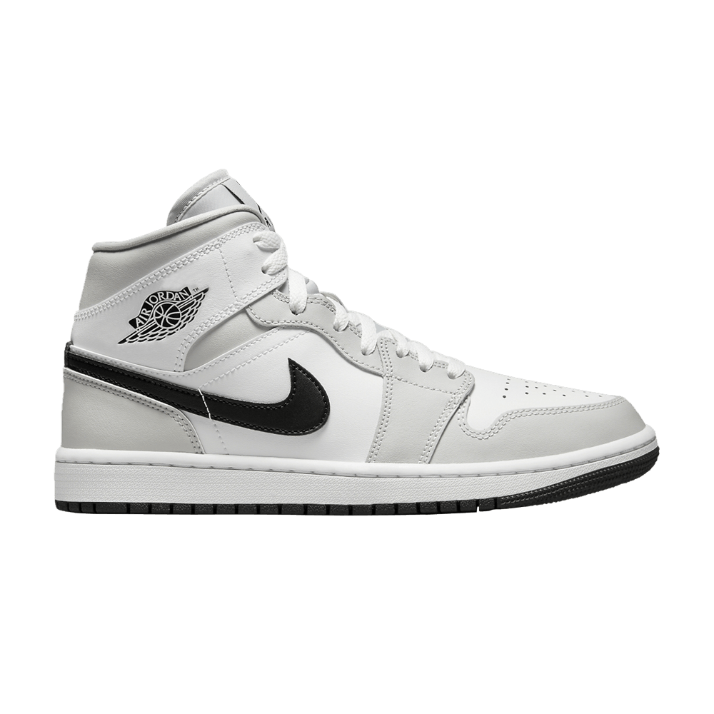 image of Wmns Air Jordan 1 Mid Grey Fog Shoes, Women's (Size 12)