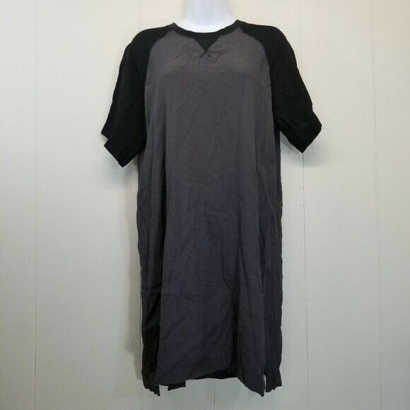 Madewell Madewell SMALL Colorblock T Shirt Dress Black Gray Mini Ligh Size S / US 4 / IT 40 - 1 Thumbnail