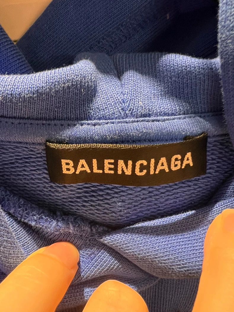 Balenciaga Balenciaga Blue Back Letter Hoodie Size US S / EU 44-46 / 1 - 5 Thumbnail