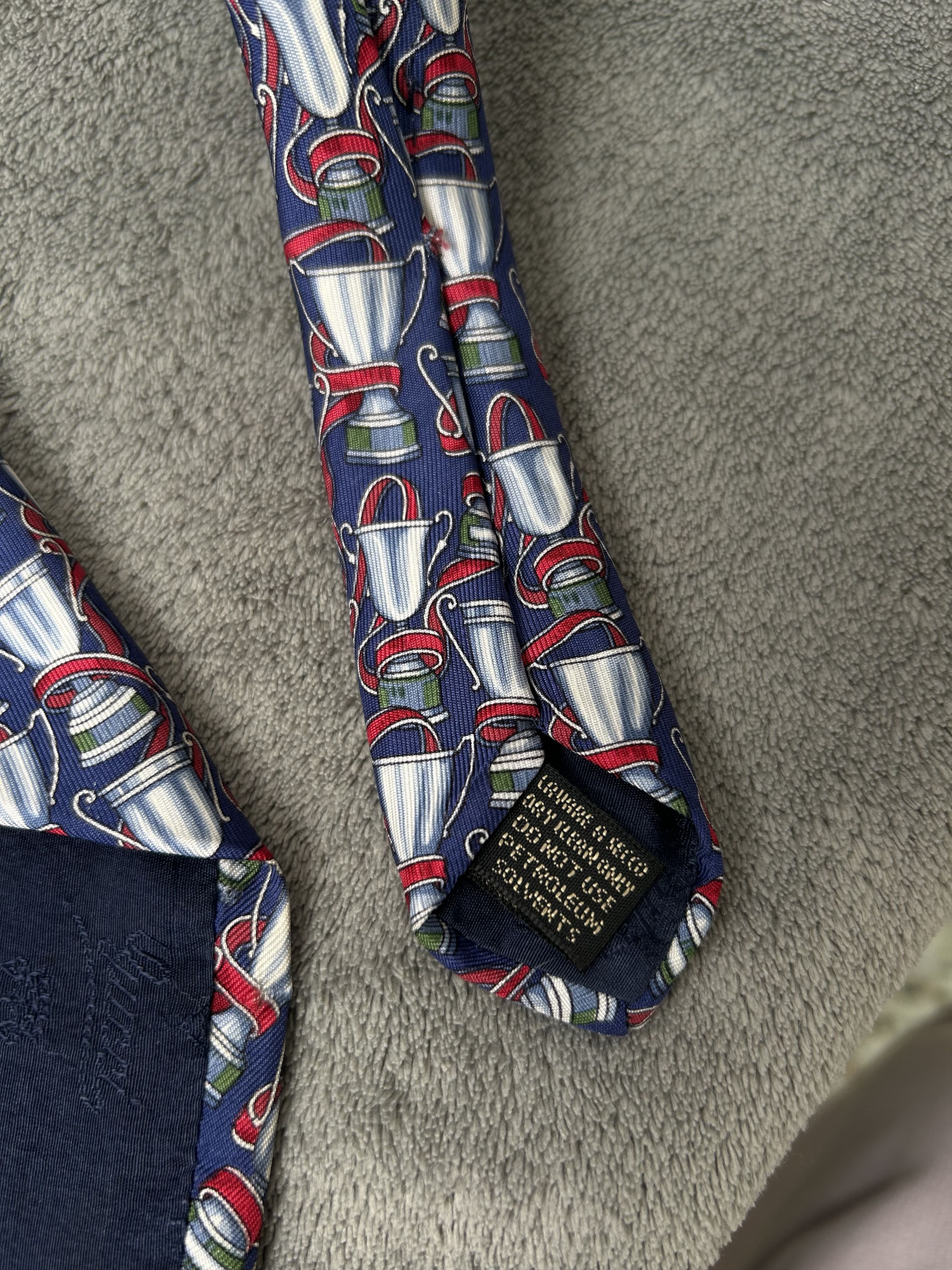 Gucci Gucci Vintage Silk Patterned Tie Size ONE SIZE - 3 Thumbnail