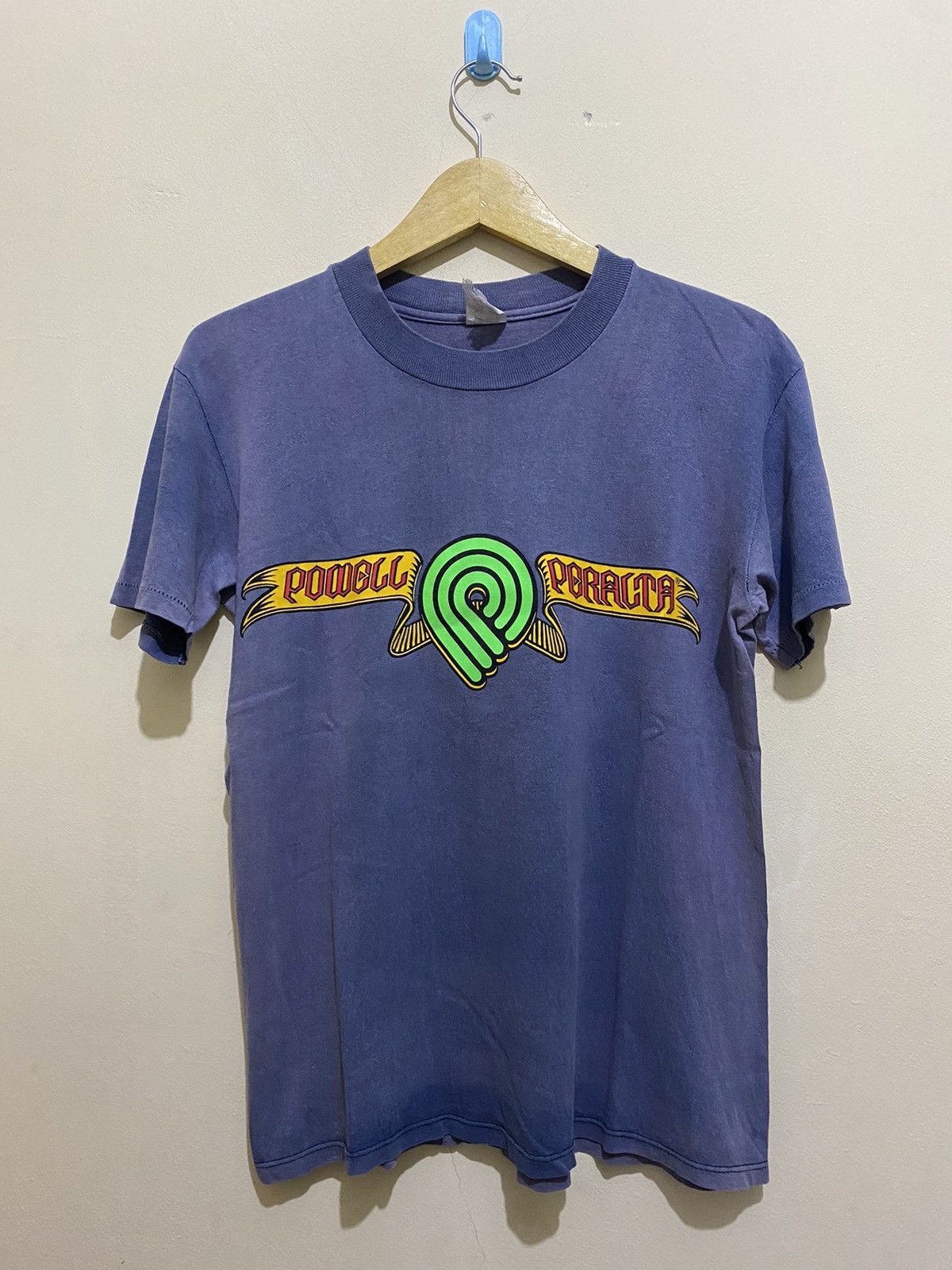 image of 80's Powell Peralta Ray Rodriguez OG Tshirt in Navy, Men's (Size Medium)