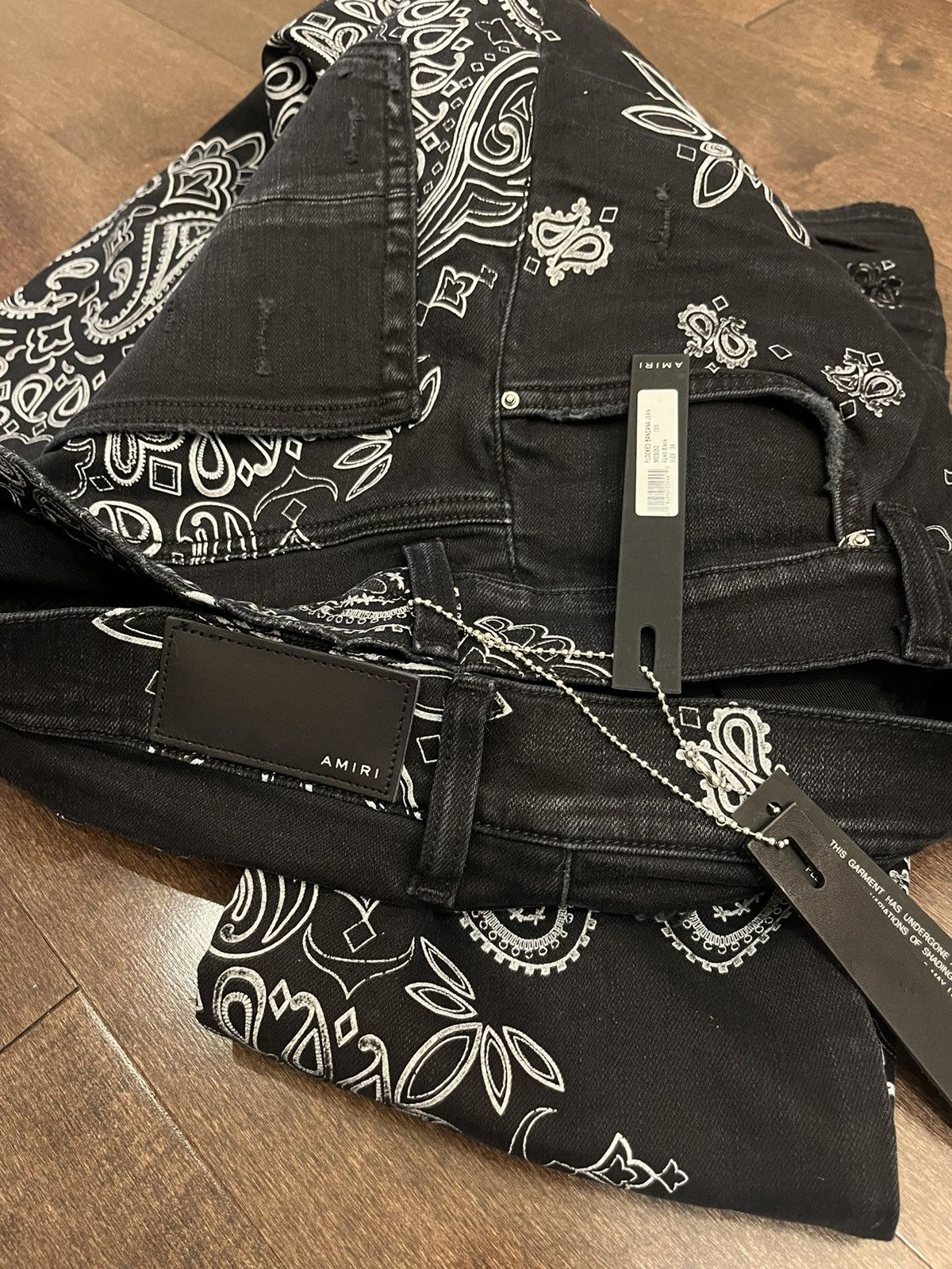 Amiri Amiri Black Bandana Jeans Size US 34 / EU 50 - 6 Thumbnail