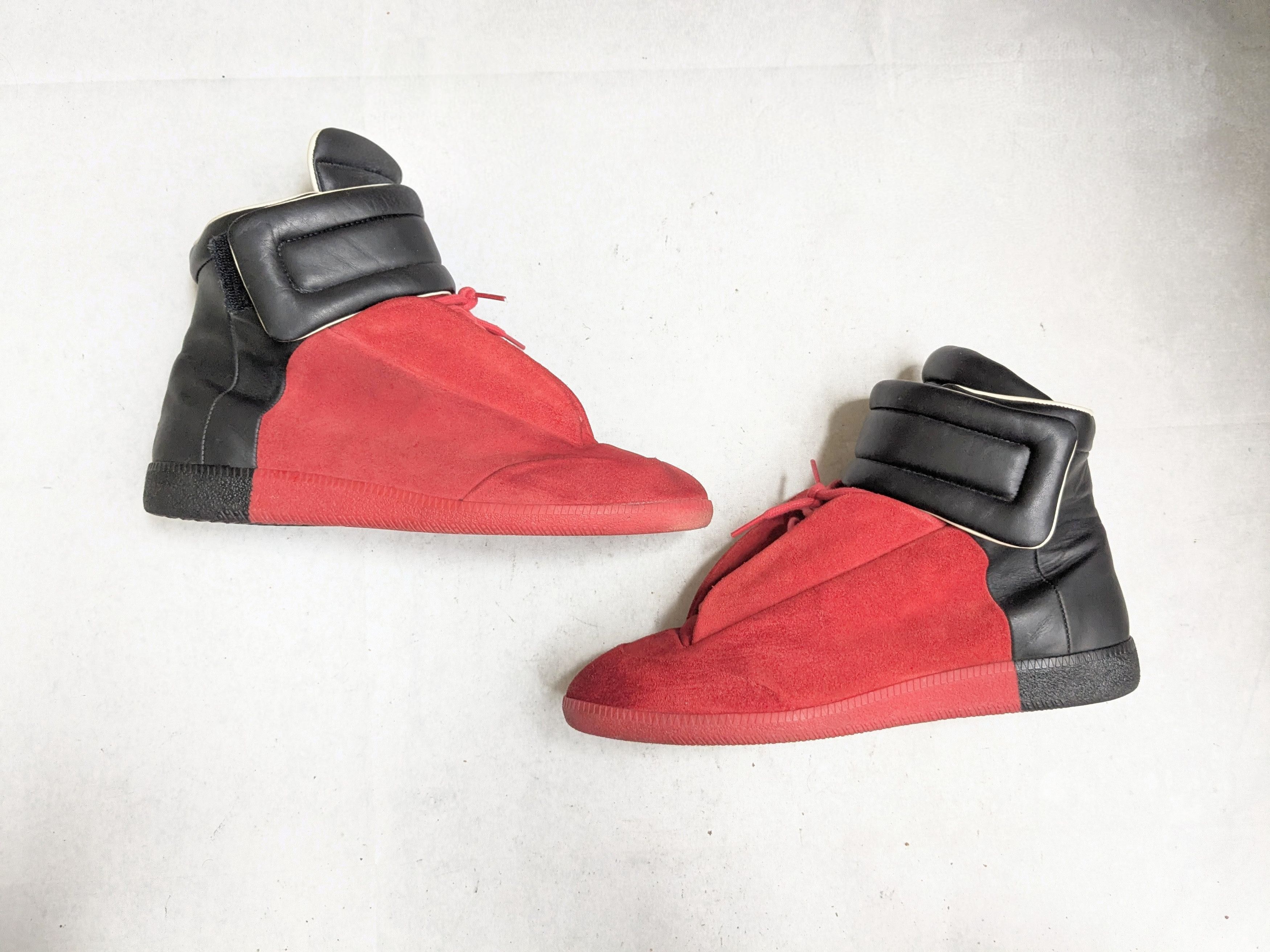 Maison Margiela Maison Margiela Future Red Black 11 44 High Tops Leather Size US 11 / EU 44 - 1 Thumbnail
