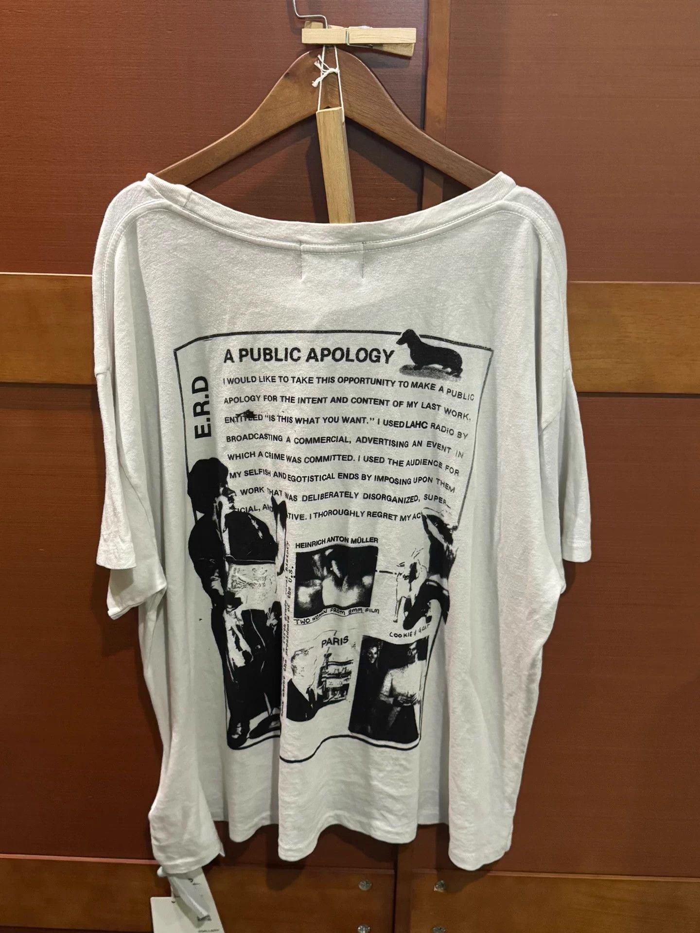 Enfants Riches Deprimes ERD 24FW White Open Apology Letter Short Tee L Size US L / EU 52-54 / 3 - 2 Thumbnail
