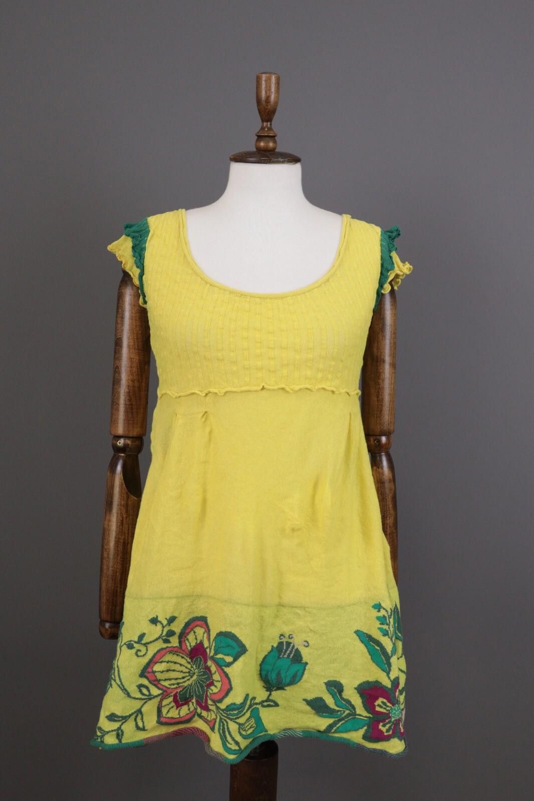 Ivko Handwritten Emotions Floral A-Line Dress Size 36 / S