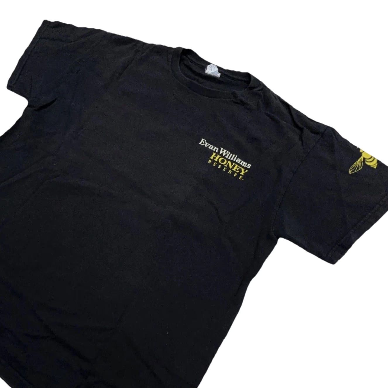 Delta VINTAGE Delta Pro Weight Shirt Men M Black Tee Honey Whiskey Faded Grunge Punk Logo Print Short Sleeve Crew Neck Size US M / EU 48-50 / 2 - 3 Thumbnail