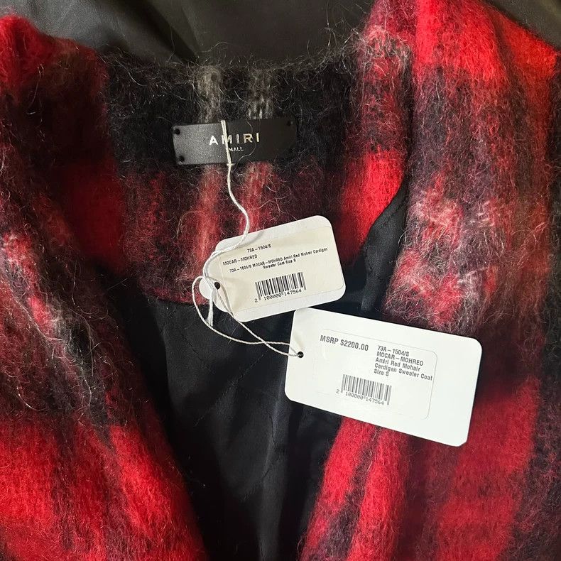 Amiri Amiri Men's plaid horsehair blended cardigan jacket 2501-Ne Size US S / EU 44-46 / 1 - 4 Thumbnail
