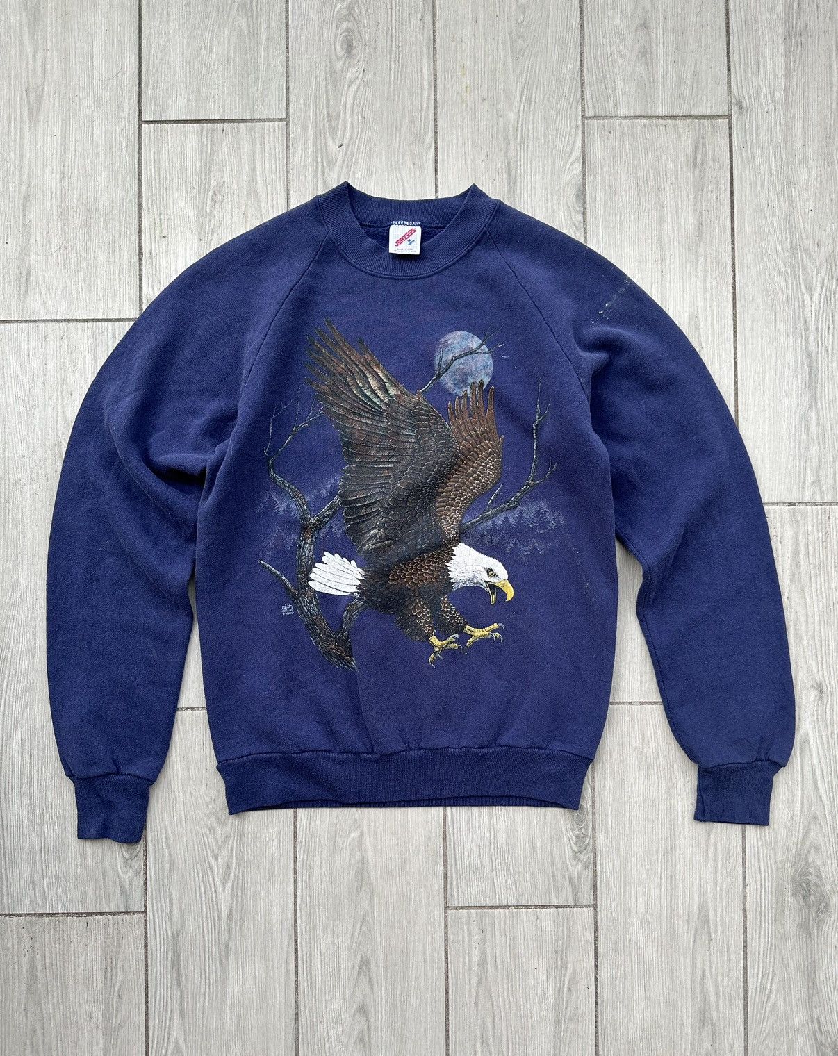 Other Vintage Wild Nature Eagle Made In USA NAVY crewneck Size US M / EU 48-50 / 2 - 1 Thumbnail