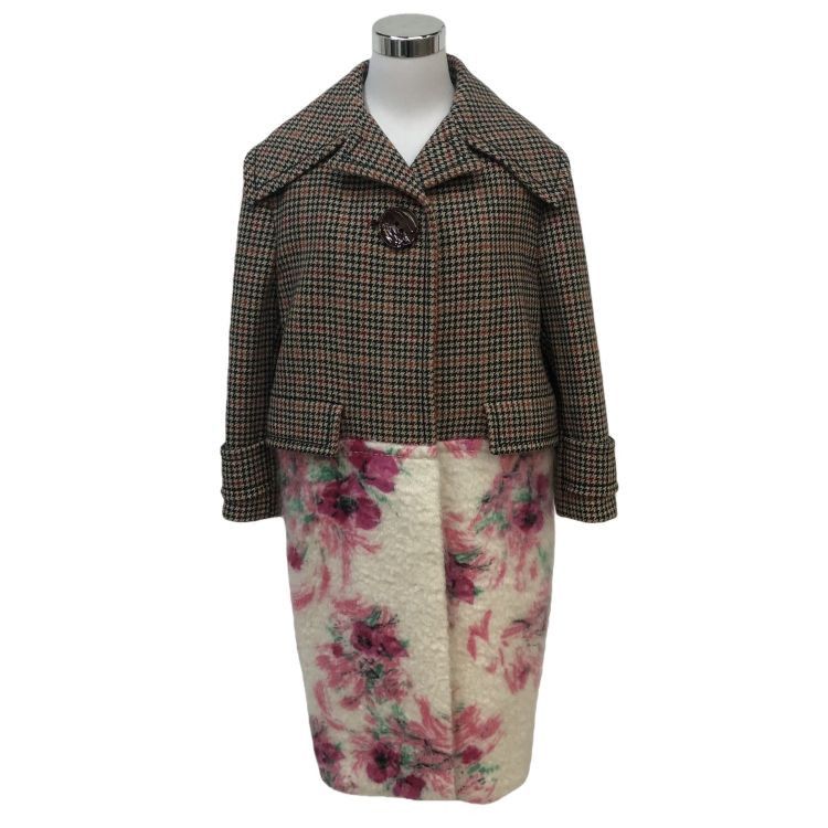 Prada Prada Floral Houndstooth Coat Size 40 Size S / US 4 / IT 40 - 1 Thumbnail