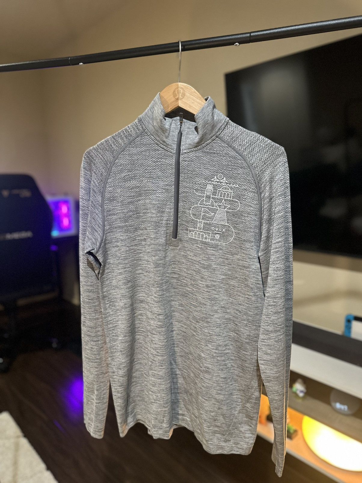 Lululemon Lululemon Metal Vent Half Zip San Francisco Print Culk Size US S / EU 44-46 / 1 - 1 Thumbnail