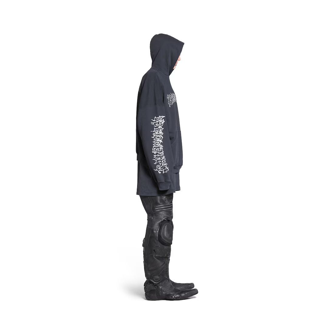 Balenciaga o1s1rm0725 DIY Metal Outline Hoodie Oversized in Black Size US S / EU 44-46 / 1 - 4 Thumbnail
