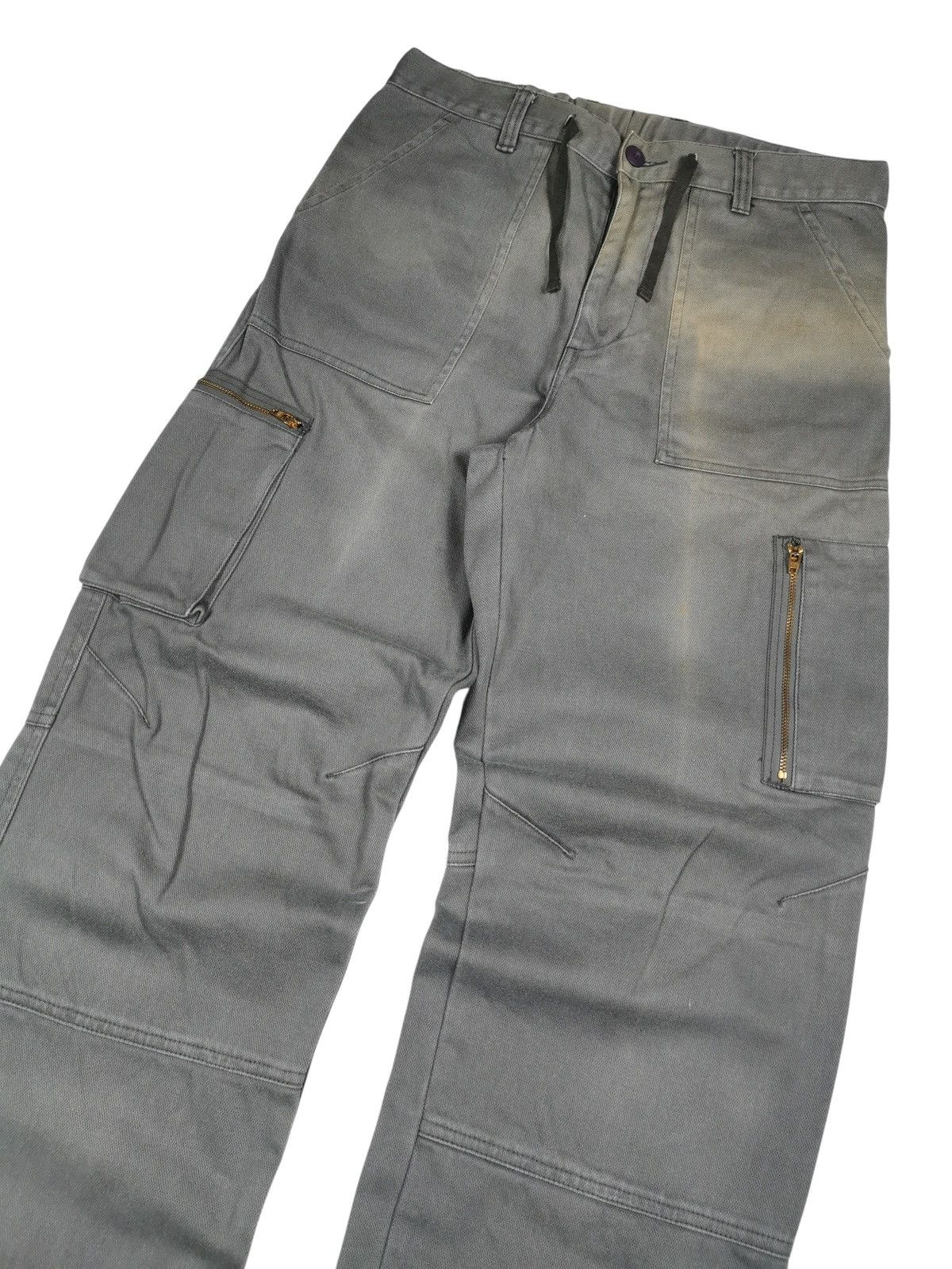 Japanese Brand Famock Baggy Cargo Pants Naturally Sunfaded Vintage Size US 32 / EU 48 - 5 Thumbnail