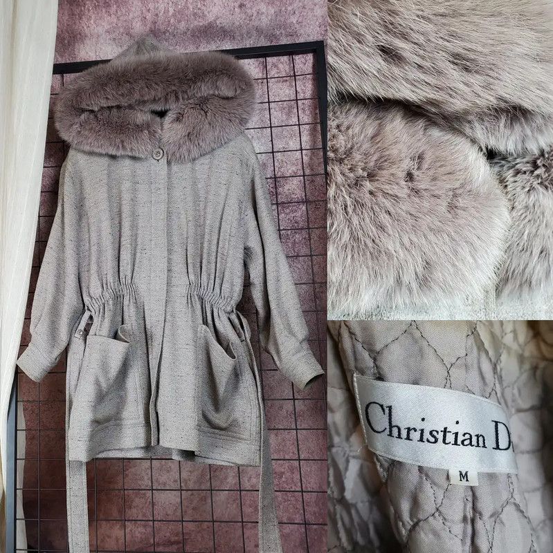 Dior Dior Lavender Wool-Blend Coat for Women 0089 Size M / US 6-8 / IT 42-44 - 1 Thumbnail